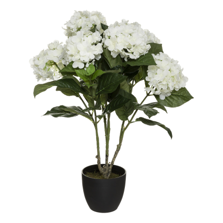 Hortensie artificiala, ghiveci de ciment, H.60 cm, 179271