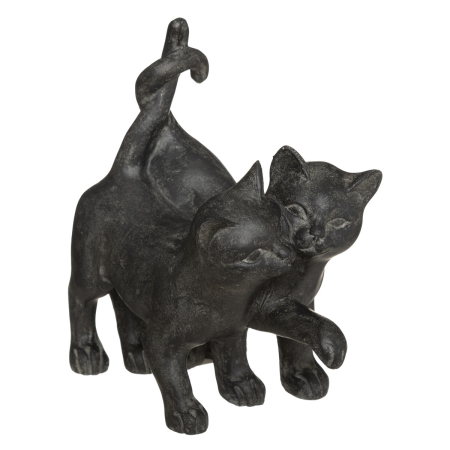 Statueta Cuplu pisicuțe, rășină, H.15 cm, 182310