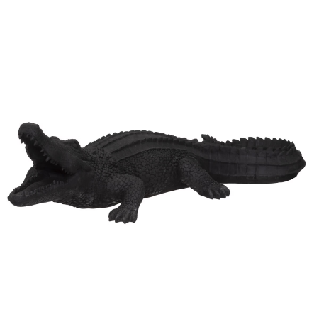 Statueta Crocodil, negru, rasina, L.100 cm, 185991