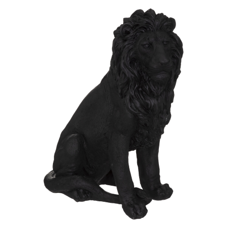 Statueta Leul, magneziu, neagra, H.51 cm, 185992