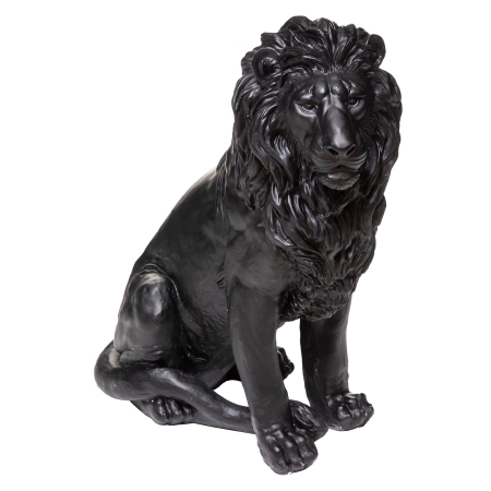 Statueta Leul, magneziu, neagra, H.80 cm, 186010
