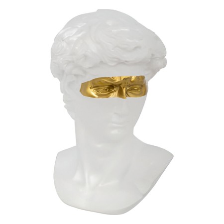 Statueta David, rășină, alb/auriu, H.24 cm, 204008