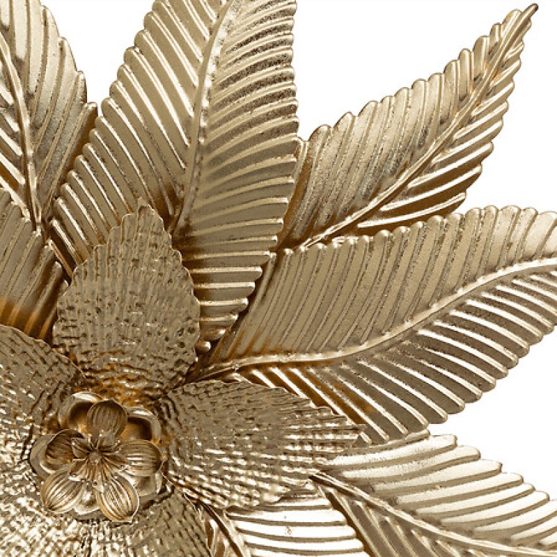 Decoratiune de perete Amandine, metal, auriu, D.67 cm, 206429