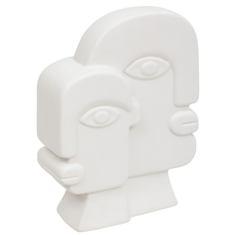Statueta Soleya, ceramica, alb, H.26 cm, 200809