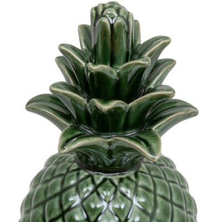 Decoratiune verde din ceramica Ananas, verde, H.20 cm, 200844