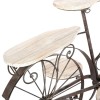Suport plante decorativ Bike, metal, lemn, H.64 cm, 124880