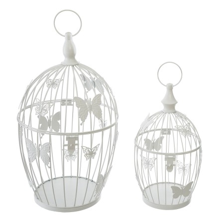 Set 2 colivii decorative Cage, metal, alb, 168526