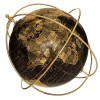 Glob decorativ Flower, metal, negru/auriu, L.29 cm, 173480