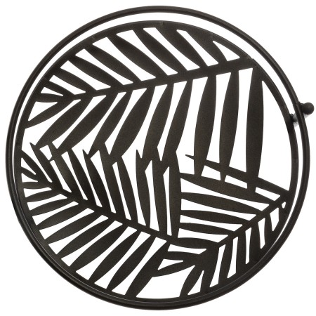 Suport 3 ghivece Leaf, metal, negru, H.66 cm, 168554