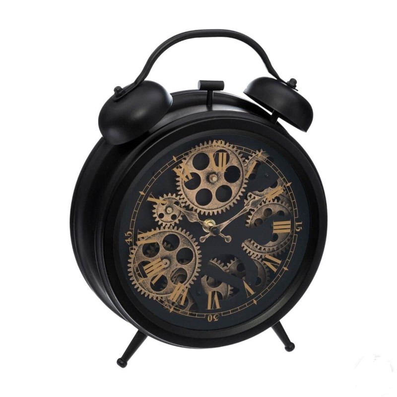 Ceas de masa negru, metal si sticla, Noirre, 169313
