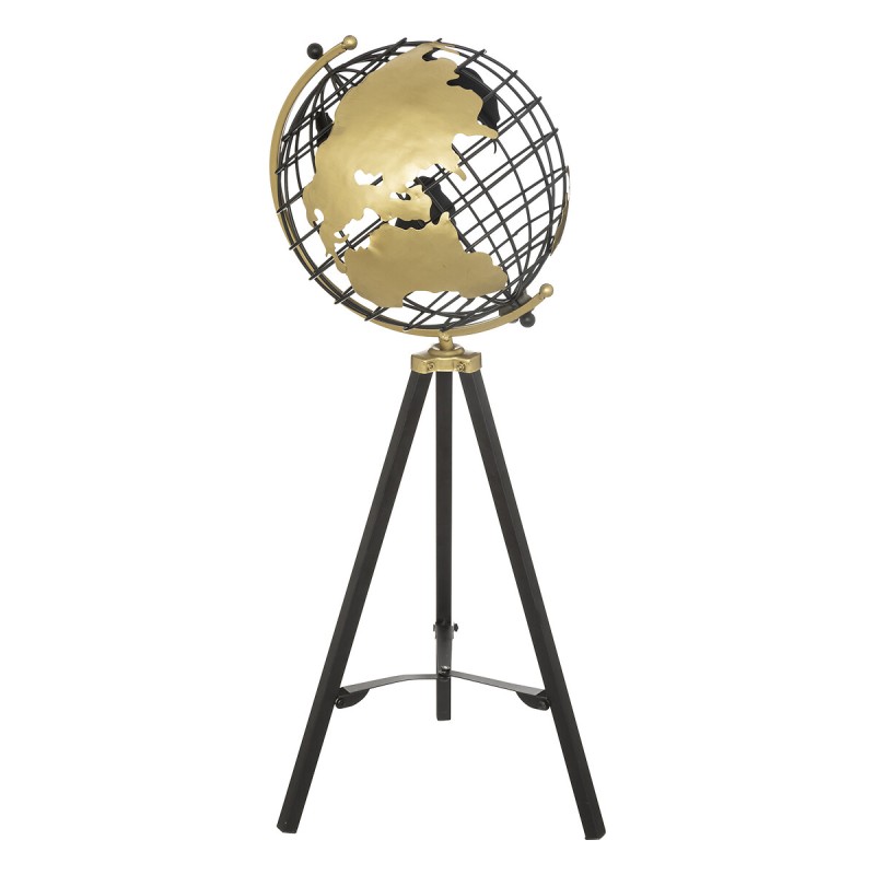 Glob trepied Ramon, metal, negru/auriu, H.70 cm, 193259
