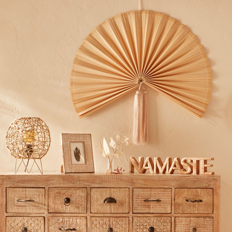 Cuvant decorativ Namaste, lemn de mango, L. 54 cm, 169407