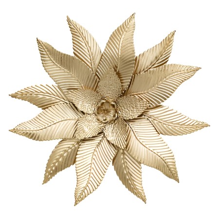 Decoratiune de perete Amandine, metal, auriu, D.67 cm, 206429