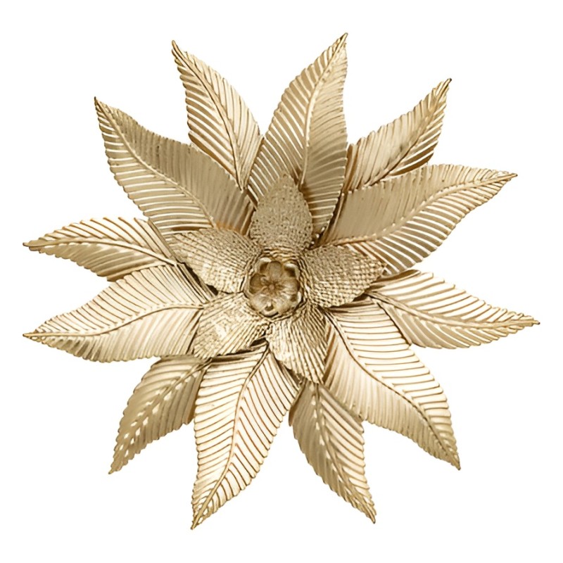 Decoratiune de perete Amandine, metal, auriu, D.67 cm, 206429