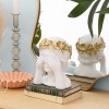Decoratiune Wild Romance, polirasina alb/auriu, H.20 cm, 206124