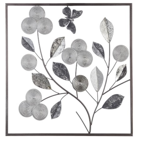 Decoratiune de perete Fiore, metal, 50x50 cm, 148278A
