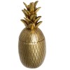 Decoratiune aurie Pineapple, polirasina, H.23 cm, 161307