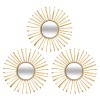 Set 3 oglinzi Warren, metal, aurii, D.24 cm, 206476