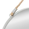 Oglinda Corde rotunda, cadru metal, gri, D.38 cm, 121409