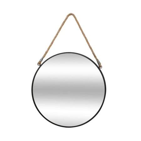 Oglinda Corde rotunda, cadru metal, negru, D.38 cm, 121409A