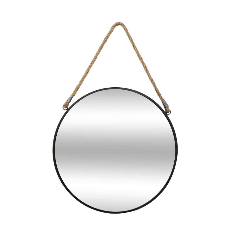 Oglinda Corde rotunda, cadru metal, negru, D.38 cm, 121409A