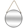 Oglinda Corde rotunda, cadru metal, negru, D.55 cm, 162344A