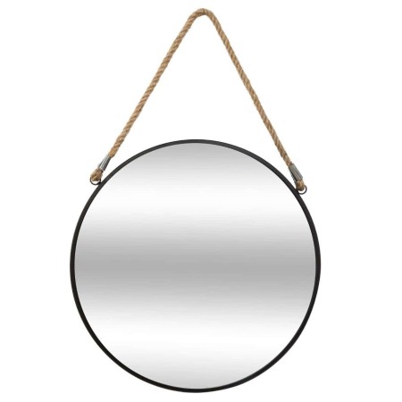 Oglinda Corde rotunda, cadru metal, negru, D.55 cm, 162344A