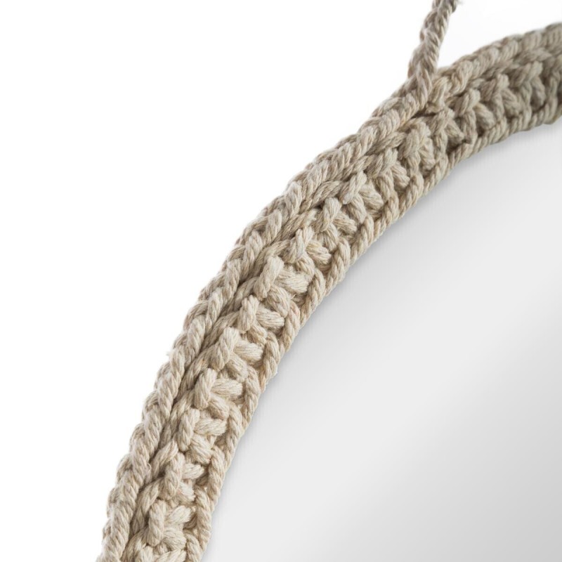 Oglinda Dreamcatcher, bumbac si lemn, D.27 cm, 162308