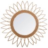 Oglinda Girasol, sticla, rama ratan, D.50 cm, 158214
