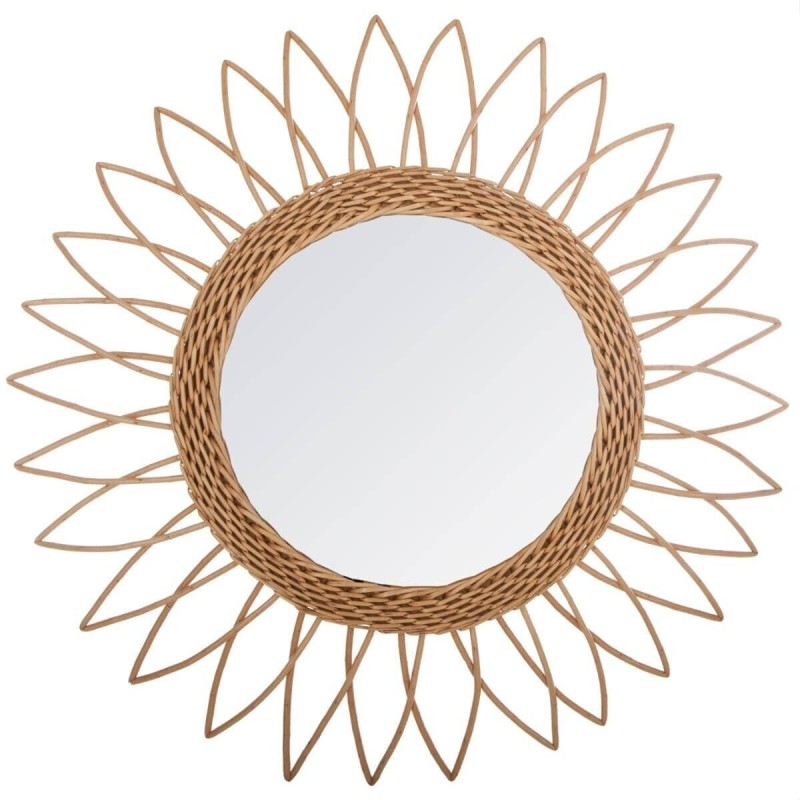 Oglinda Girasol, sticla, rama ratan, D.50 cm, 158214