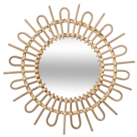 Oglinda Soleil, sticla, ratan, D.50 cm, 162202