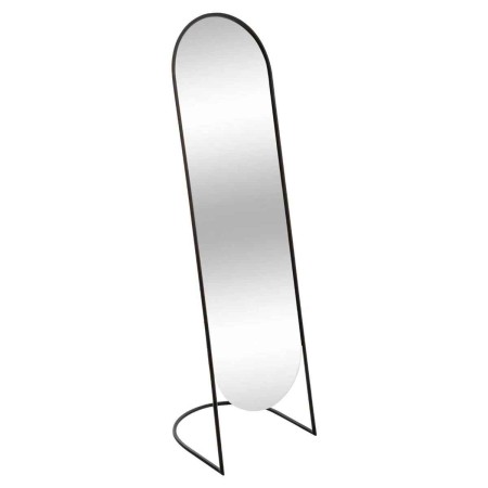 Oglinda Sophie, cu suport pe podea, cadru metal negru, H.140 cm, 169353