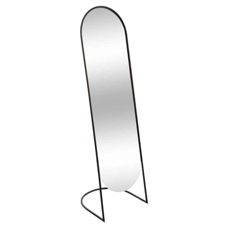 Oglinda Sophie, cu suport pe podea, cadru metal negru, H.140 cm, 169353