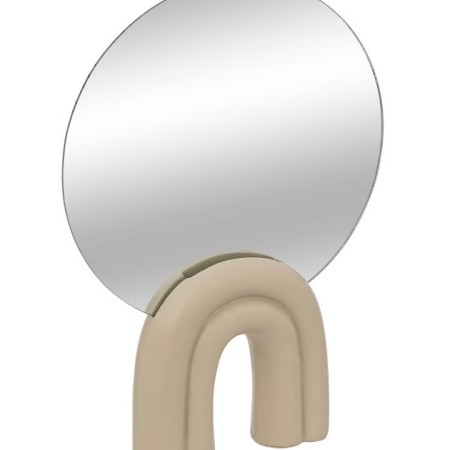 Oglinda Wavy, polirasina, cu suport, H.36 cm, 204006