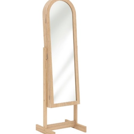 Oglinda Solaya, lemn, cu suport pentru bijuterii, H.145 cm, 200863