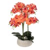 Orhidee artificiala orange, ghiveci ciment, H.60 cm, 155640D