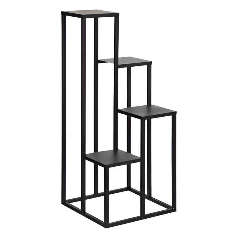 Suport plante Noir, metal, negru, H.87 cm, 193775