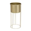 Set 2 ghivece cu suport Arty, metal, auriu, H.42/58 cm, 185441