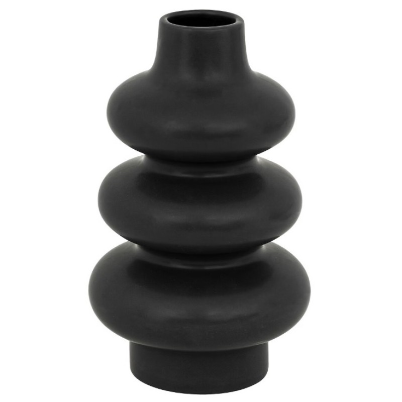 Vaza Clothilde, ceramica, negru, H.25 cm, 204220