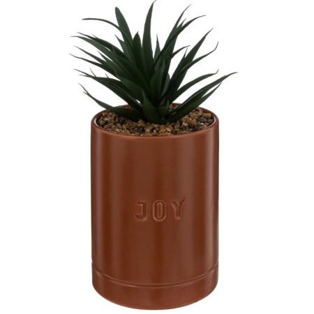 Planta artificiala Joy, ghiveci ceramic maro, H.20 cm, 196732D