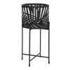Set 2 ghivece cu suport Leaf, metal, negru, H.45/55 cm, 168555