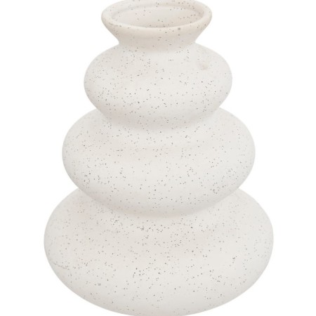 Vaza Olme, ceramica, alb, H.20 cm, 196677