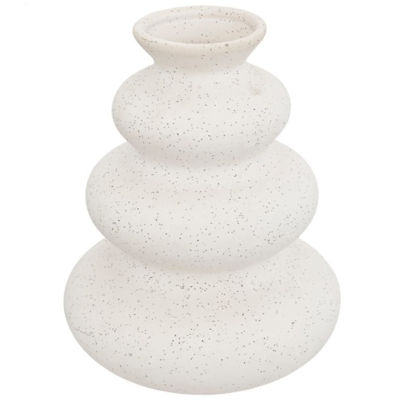 Vaza Olme, ceramica, alb, H.20 cm, 196677