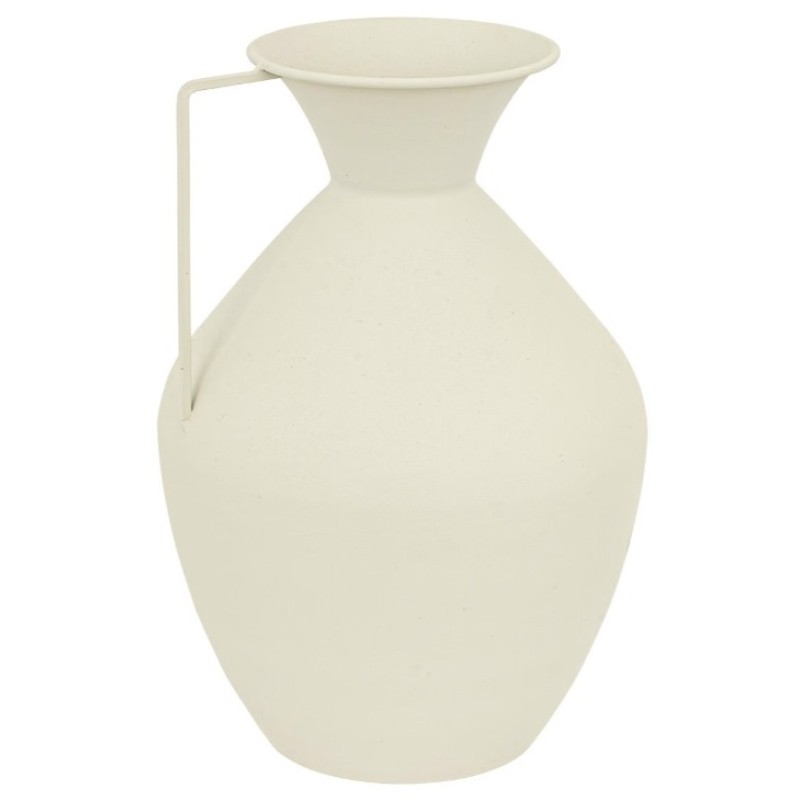 Vaza Sylvain, metal, alb mat, H.36 cm, 204211