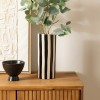 Vaza Edric, ceramica, alb/negru, H.30 cm, 204295