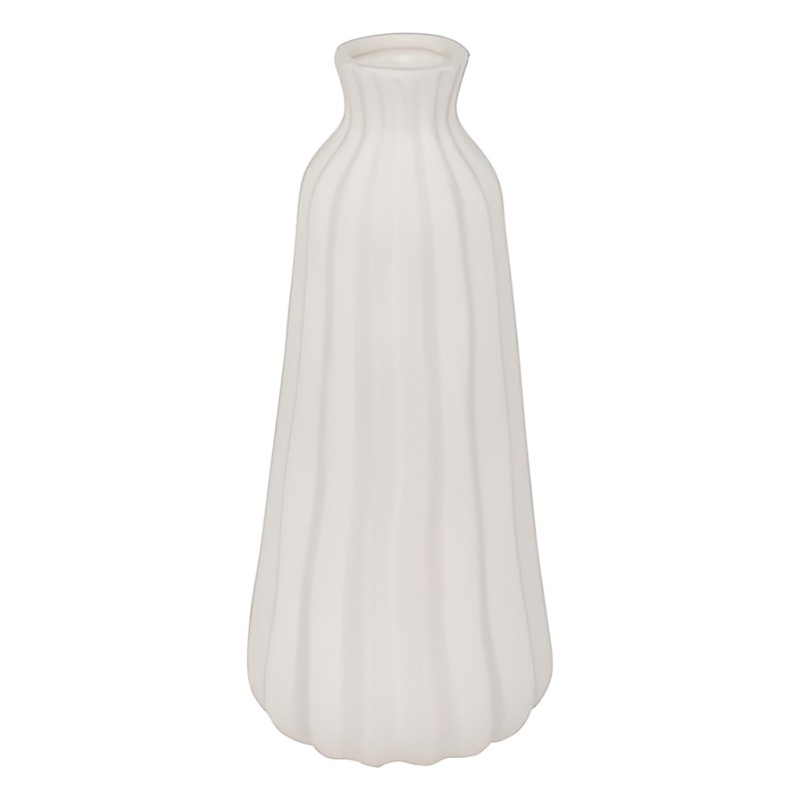 Vaza Fernan, ceramica, alb, H.30 cm, 206578