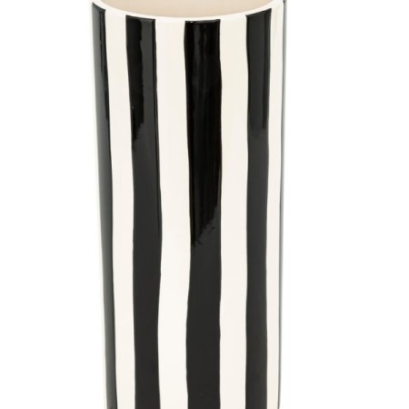 Vaza Edric, ceramica, alb/negru, H.30 cm, 204295