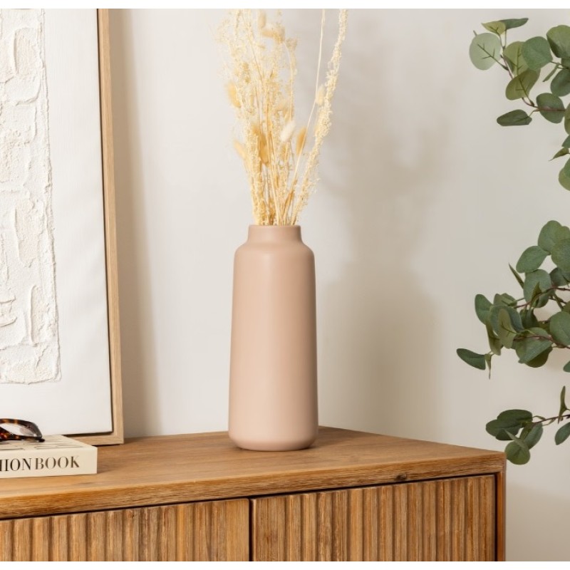 Vaza Rily, ceramica, nude rose, D.12 cm, 204291C