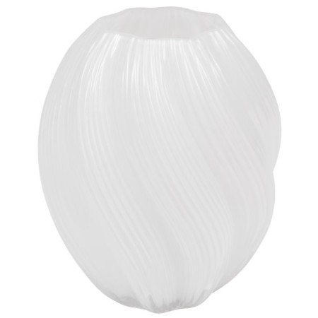 Vaza Valma, sticla, alb, H.21 cm, 204301