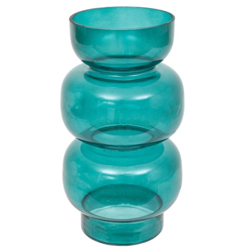 Vaza Vintage, sticla, albastra, H.25 cm, 198150